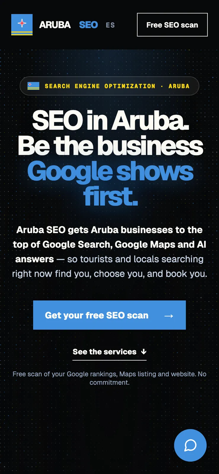 Aruba SEO homepage