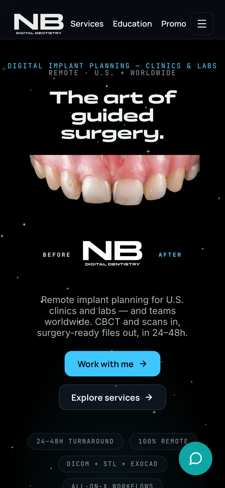 NB Digital Dentistry homepage